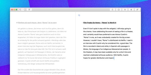 Preview: Split View Lets You Work With Two Texts Simultaneously