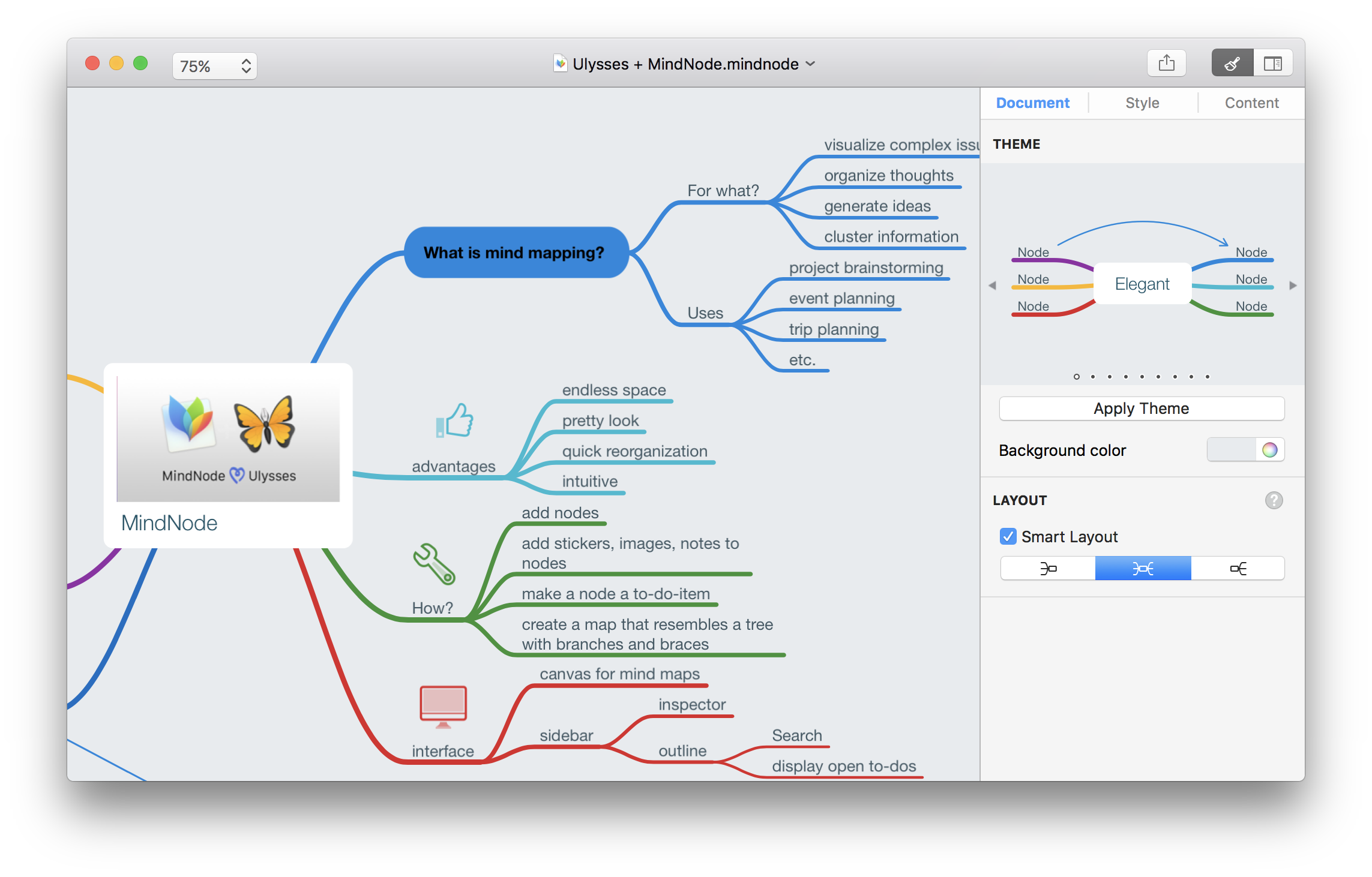 MindNode interface